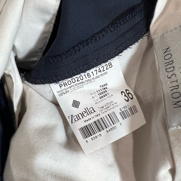 Zanella Made in Italy 36W 32L 100% Lambswool Dark Blue Dress Pants Slacks - Picture 6 of 9